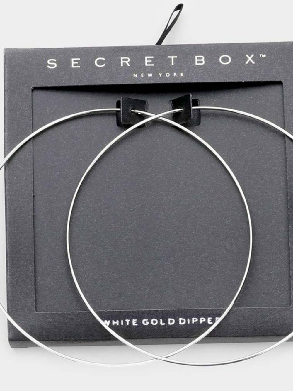 Luxe Oversized Silver Hoop Earrings - Statement White Gold Dipped Hoops